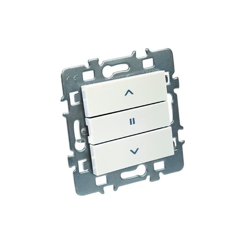 Interrupteur à encastrer casual commande volet roulant + cache blanc et support métal casual 1 pièce(s) - debflex