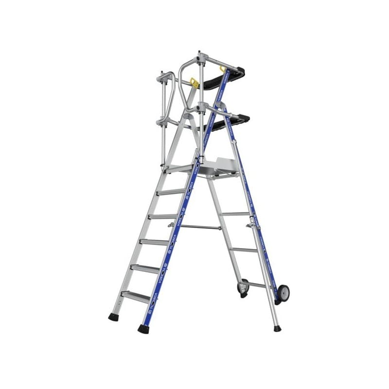 Plate-forme roulante sherpamatic garde-corps portillon 6 1 pièce(s) 26.4 kg 150 roulante plate-forme roulante sherpamatic 6 marches 2.45 m 3.41 m - tu