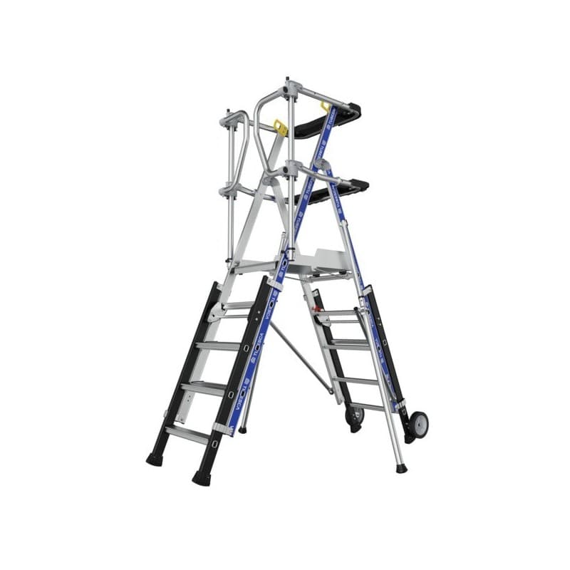 Plate-forme roulante sherpascopic garde-corps portillon 1 pièce(s) roulante, téléscopique 150 plate-forme roulante sherpascopic 5/7 marches 2.64 m 31.