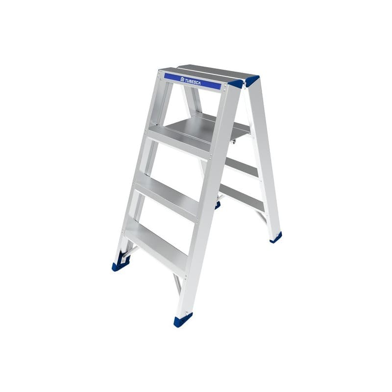 Marchepied aluminium double acces 6.5 kg 4 1 pièce(s) marchepied double acces 4 marches 2.46 m 0.94 m - tubesca-comabi