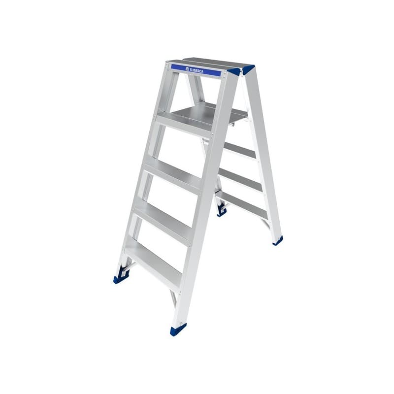 Marchepied aluminium double acces 8 kg 5 1.18 m 1 pièce(s) 150 kg marchepied double acces 5 marches 2.7 m - tubesca-comabi