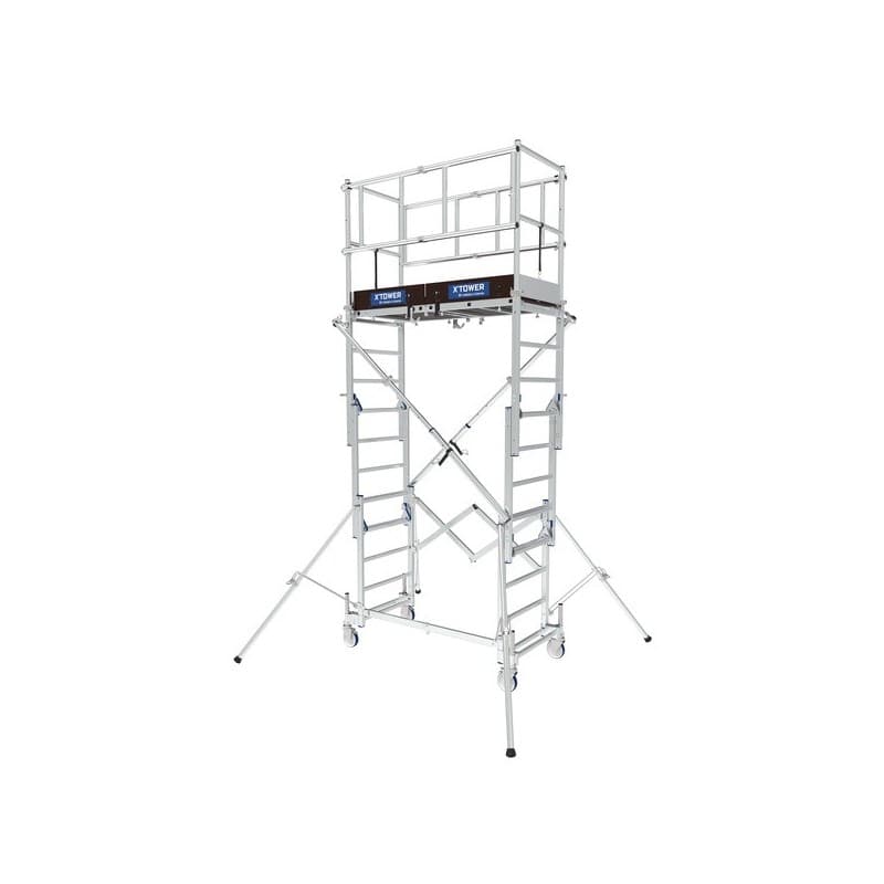 Echafaudage roulant télescopique x'tower roulant 1 2.8 m 73 kg 4.8 m 1 pièce(s) échafaudage roulant x-tower 4,8 m - tubesca-comabi