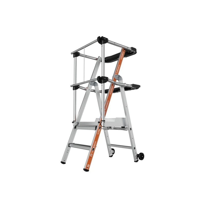 Plate-forme raptor - garde-corps lisses 14.6 kg 2 1 pièce(s) plate-forme raptor 2 marches garde-corps lisses 2.48 m 0.48 m 150 roulante - tubesca-com