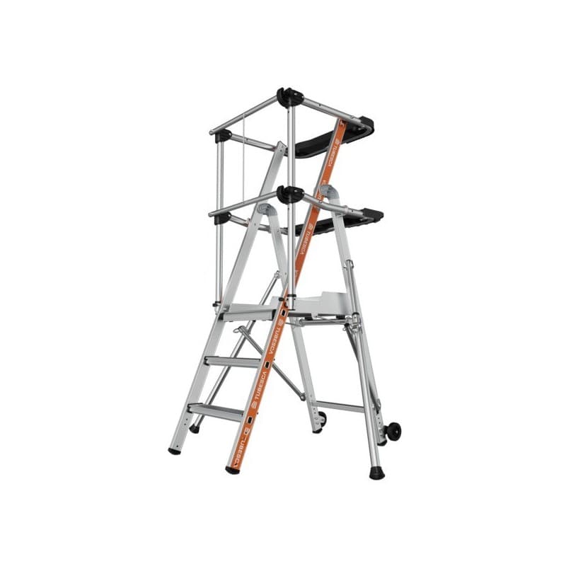 Plate-forme raptor - garde-corps lisses 3 1 pièce(s) 18.5 kg plate-forme raptor 3 marches garde-corps lisses 2,7 m 0.7 m 150 roulante - tubesca-comab