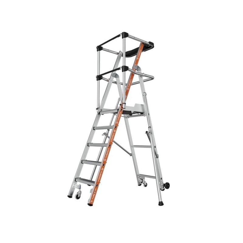 Plate-forme veloce - garde-corps sangles 23.1 kg 5 3.17 m 1 pièce(s) 1.17 m plate-forme veloce 5 marches garde-corps sangles 150 roulante - tubesca-co