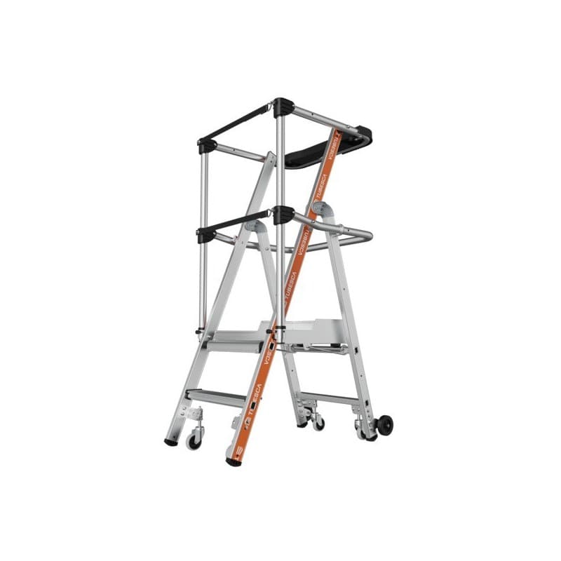 Plate-forme veloce - garde-corps sangles 16.2 kg 2 1 pièce(s) 2.48 m 0.48 m plate-forme veloce 2 marches garde-corps sangles 150 roulante - tubesca-co