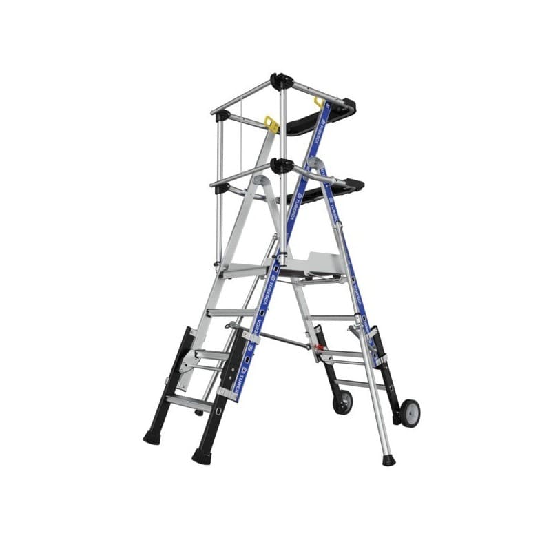 Plate-forme sherpascopic - garde-corps lisses 0.95 m 2.95 m 1 pièce(s) plate-forme sherpascopic 3-4 marches garde-corps lisses 3-4 24.9 kg roulante, t