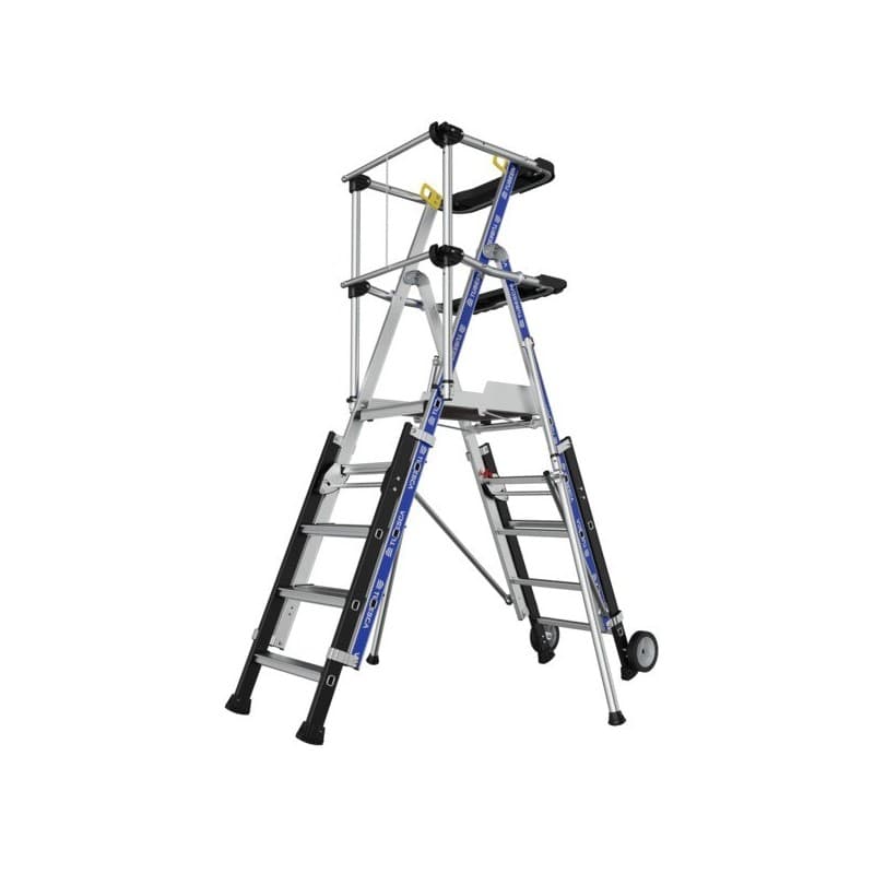 Plate-forme sherpascopic - garde-corps lisses 1 pièce(s) plate-forme sherpascopic 5-7 marches garde-corps lisses 3.61 m 1.61 m 5-7 29.3 kg roulante, t