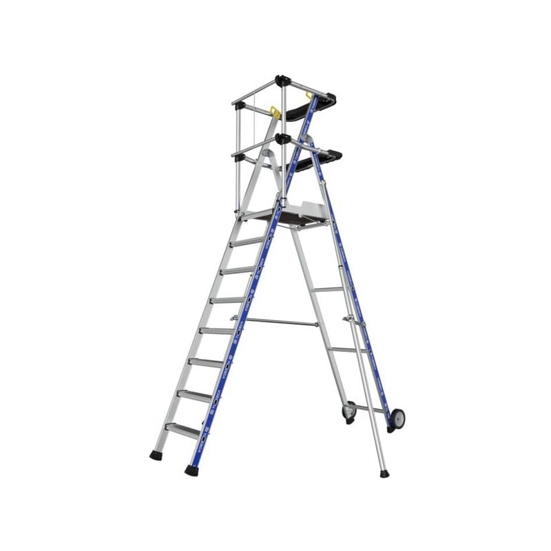 Plate-forme sherpamatic - garde-corps lisses 8 1 pièce(s) plate-forme sherpamatic 8 marches garde-corps lisses 3.87 m 1.87 m 27.6 kg 150 roulante - t