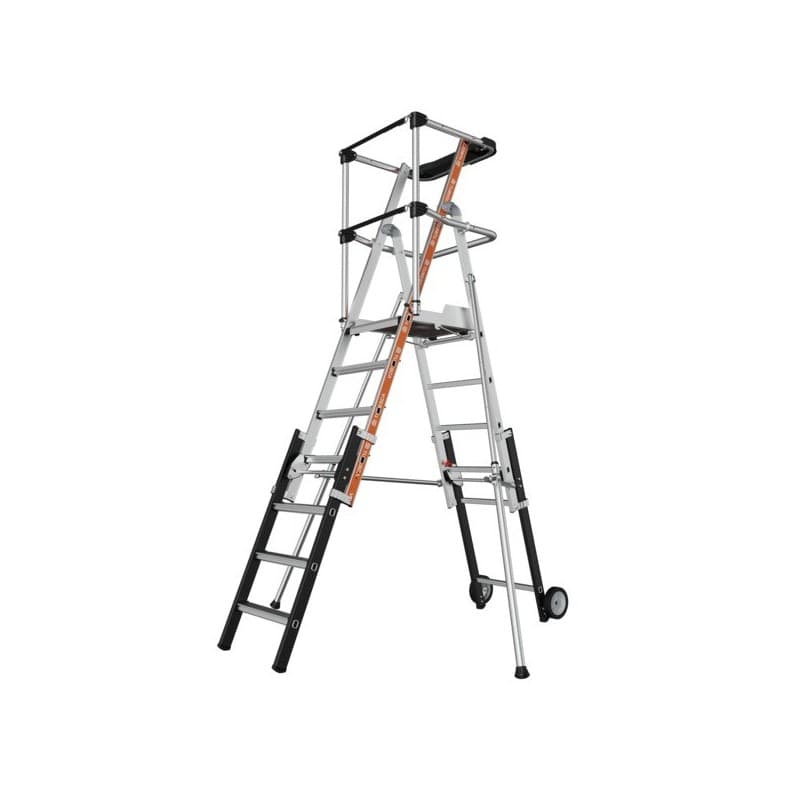 Plate-forme raptorscopic - garde-corps sangles 1 pièce(s) 5-7 plate-forme raptoscopic gc sangles - 5/7 marches 3.6 m 2.62 m 26.6 kg roulante, téléscop