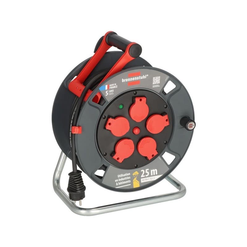 Enrouleur professional gamme 300 ku 1.5mm2 h07rn-f 3g1,5 1 pièce(s) 25.00 m enrouleur ku2101 25m h07rn-f 3g1.5 - brennenstuhl