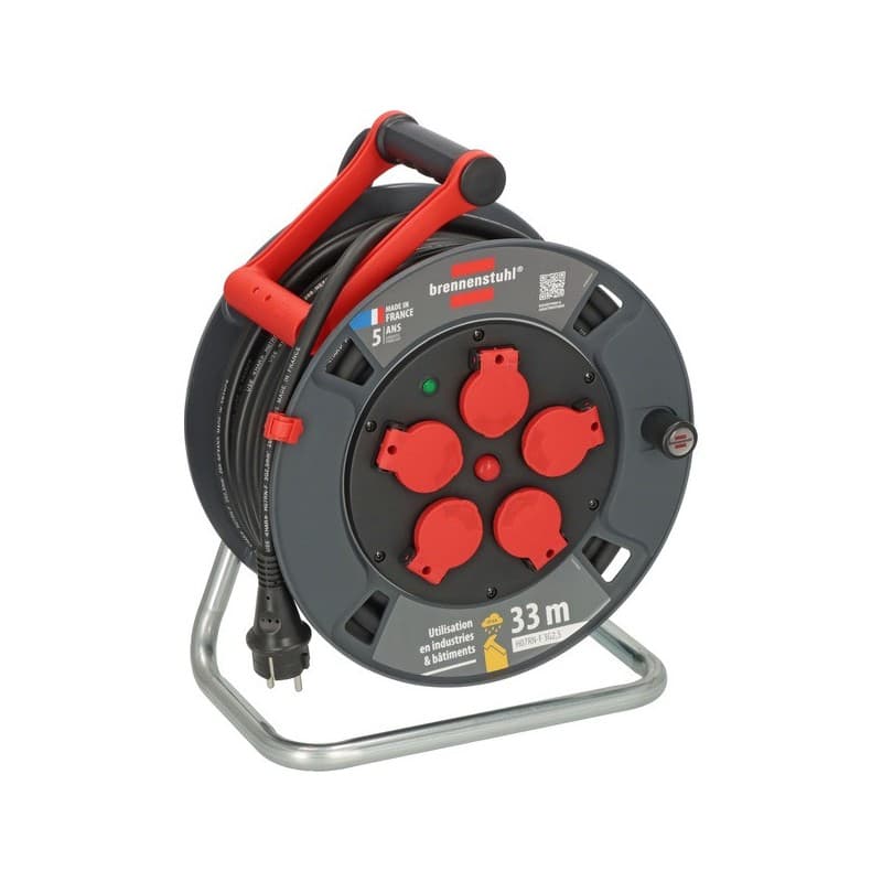 Enrouleur professional gamme 300 ku 2.5mm2 h07rn-f 3g2,5 1 pièce(s) 33.00 m enrouleur ku3201 33m h07rn-f 3g2.5 - brennenstuhl