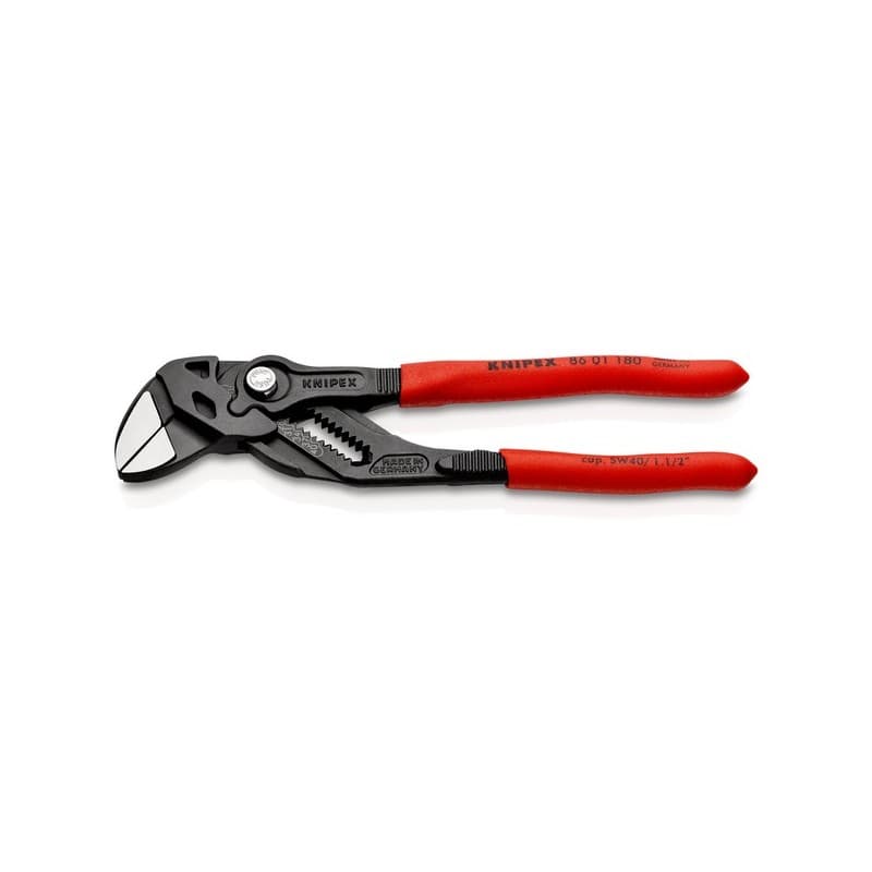 Pince-clé à réglage rapide 1 pièce(s) pince-clé atramentisée gaines pvc 40 / 180 mm - knipex werk