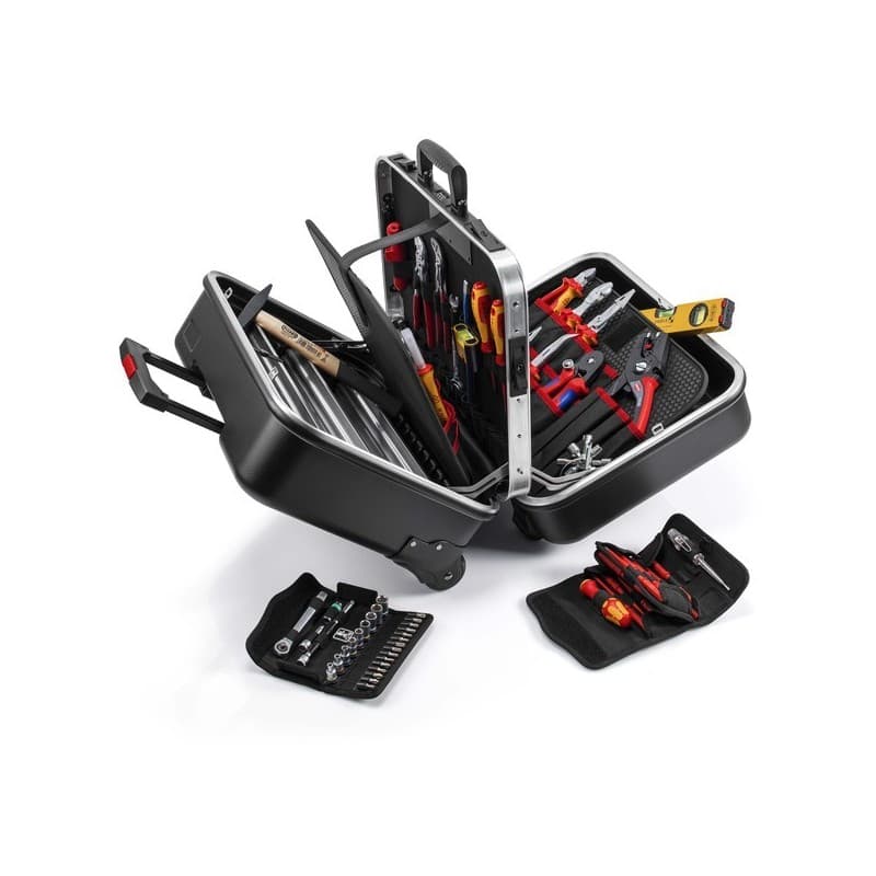 Valise de 63 outils big twin pour électricien 1 coffret(s) de 63 pièce(s) valise à outils big twin à roulettes pour électricien valise 63 - knipex wer