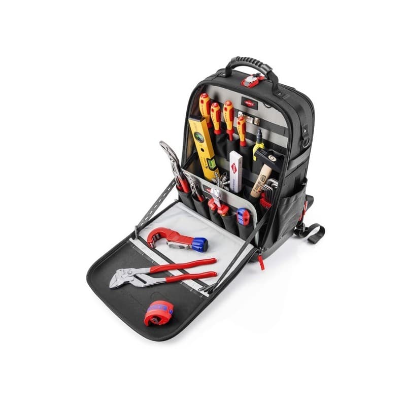 Sac à dos à outils modular x18 pour plombier 1 sac(s) de 17 pièce(s) sac à dos à outils modular x18 pour plombier sac à dos 17 - knipex werk