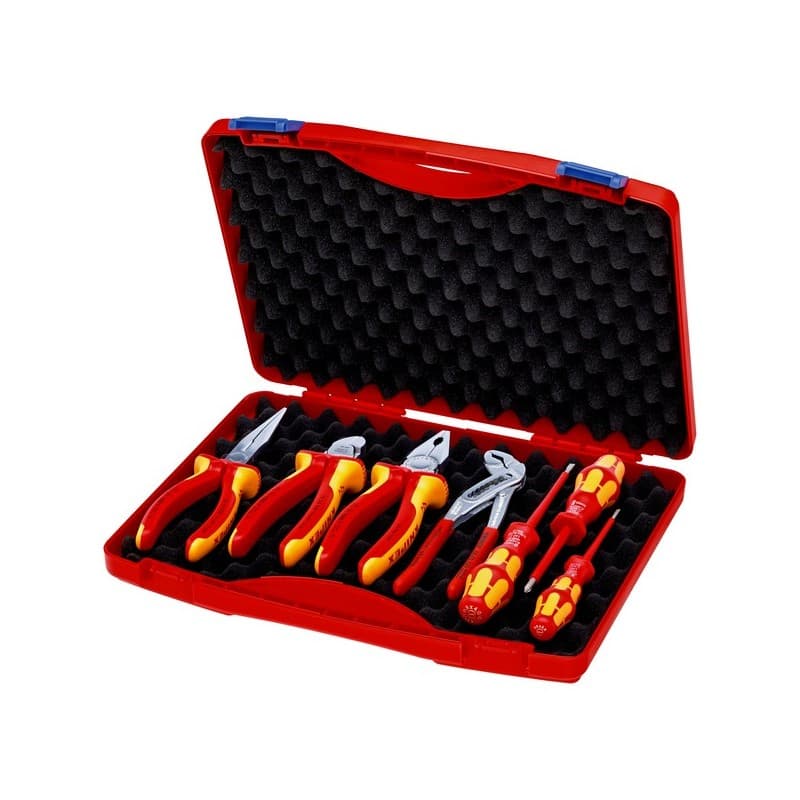 Coffret d'outils " red " pour électricien 1 coffret(s) de 7 pièce(s) coffret d'outils " red " pour électricien coffret 7 - knipex werk