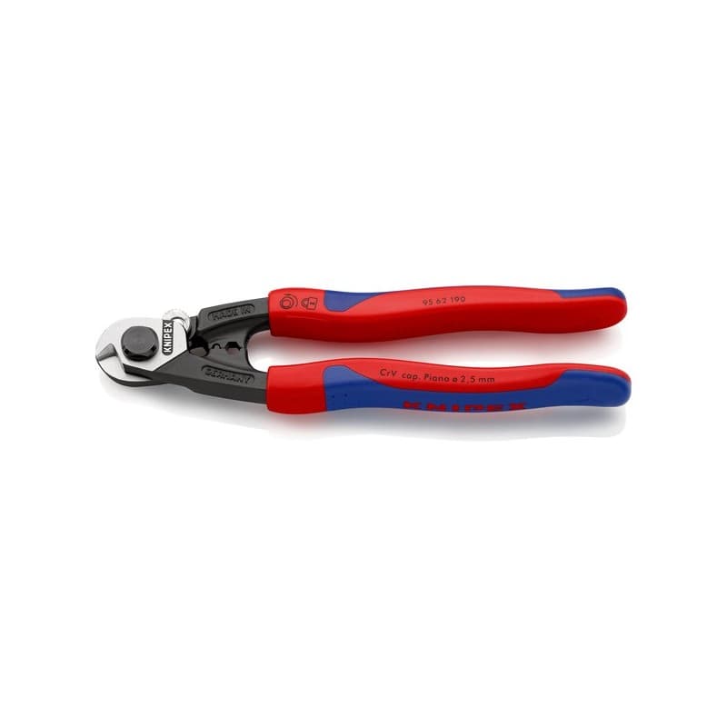 Coupe-câbles acier bi-matière ø2,5-4-5-7 190 mm 190 mm 1 pièce(s) coupe-câbles acier bi-matière ø2,5-4-5-7 190 mm bi-matière non brunie 7 mm - knipex