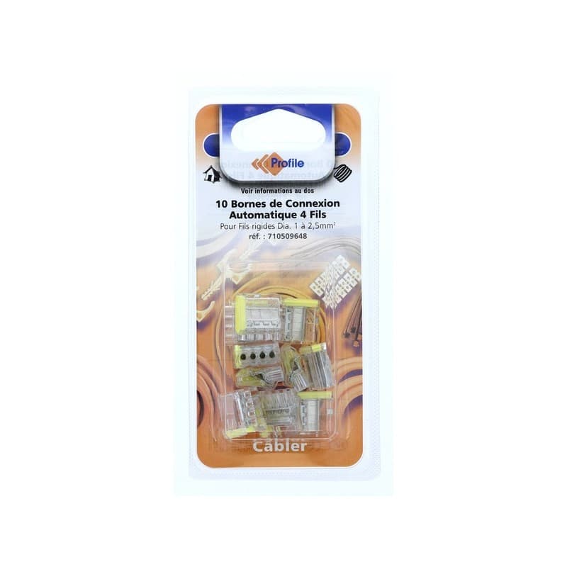 Borne automatique fils rigides bornes automatiques 4 fils 1 blister(s) de 10 pièce(s) - sfgp