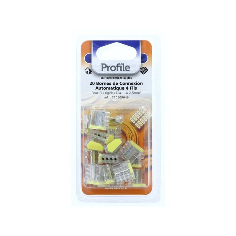 Borne automatique fils rigides bornes automatiques 4 fils 1 blister(s) de 20 pièce(s) - sfgp