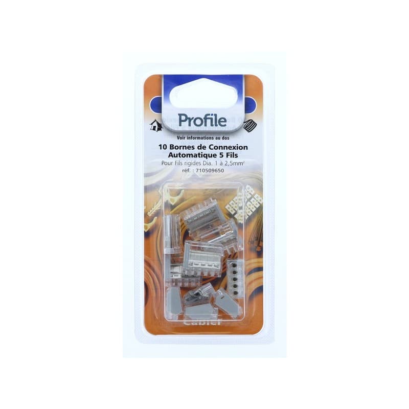 Borne automatique fils rigides bornes automatiques 5 fils 1 blister(s) de 10 pièce(s) - sfgp