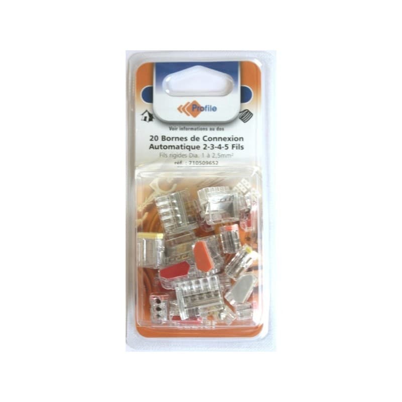 Borne automatique fils rigides bornes automatiques 2-3-4-5 fils 1 blister(s) de 20 pièce(s) - sfgp