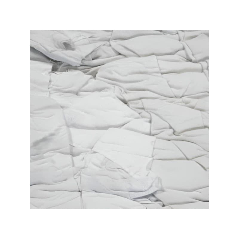 Chiffon demi-fin coton majoritaire et polycoton - blanc blanc 1 carton(s) de 10 kilogramme(s) coton chiffon demi-fin coton majoritaire et polycoton -