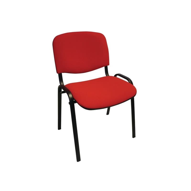 Chaise visiteur en tissu 1 pièce(s) chaise visiteur en tissu - rouge - mobika