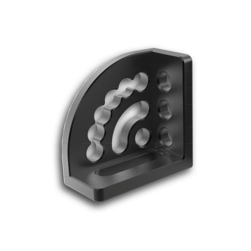 Équerre de bridage 1 pièce(s) équerre de bridage arrondie 100 x 100 x 50 mm - gauche - dolex