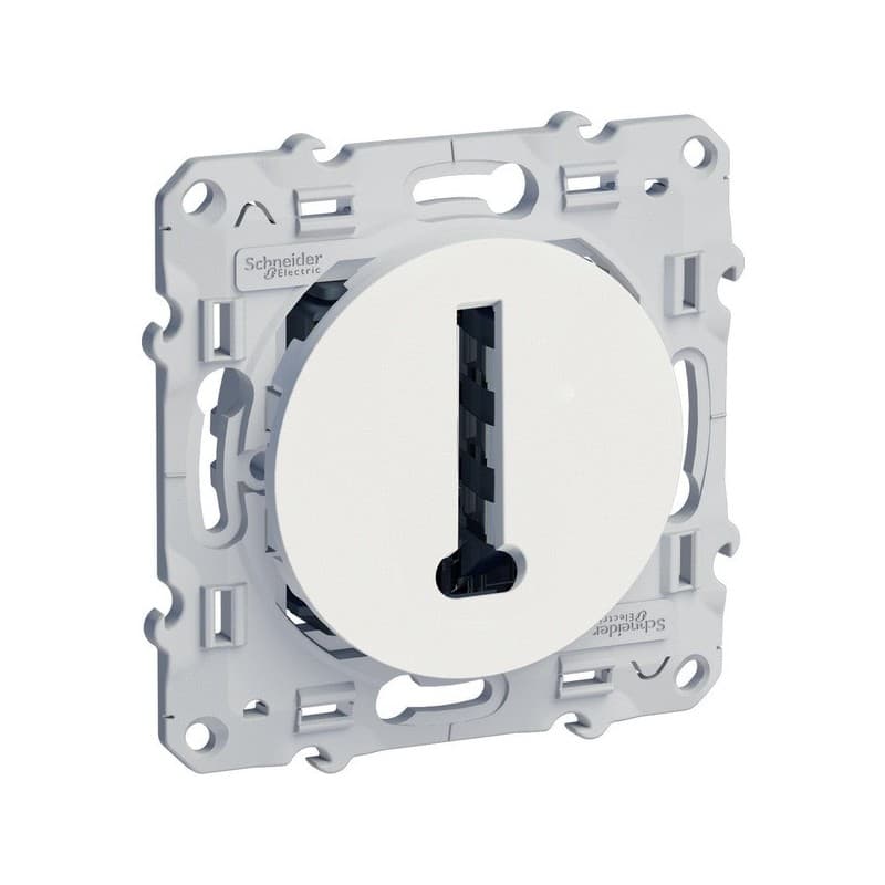 Prise à encastrer série odace prise téléphone odace blanc 1 piÚce(s) à encastrer 1 téléphone composable - schneider
