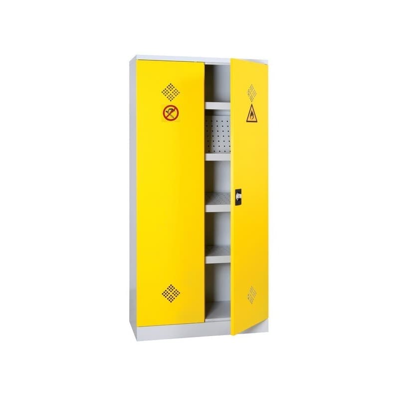 Armoire stockage produits chimiques 1950 x 920 x 420 mm jaune 1 pièce(s) métal portes battantes haute 1950 mm armoire stockage produits chimiques 1950