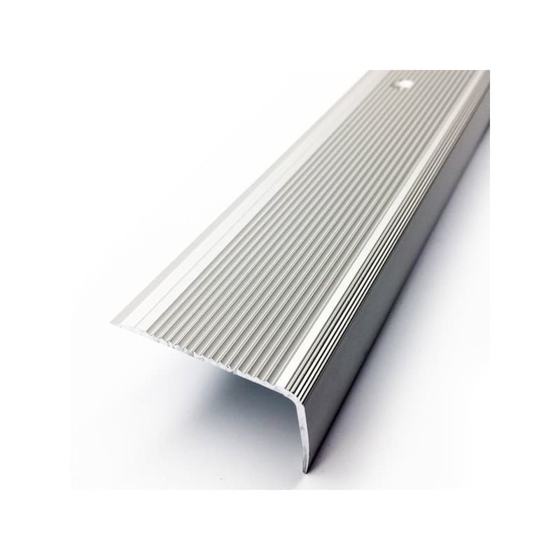 Nez de marche aluminium grande longueur 1 pièce(s) intérieur et extérieur 32 mm aluminium naturel 67 mm auto-adhésif nez de marche évolutif 2cbis adhé
