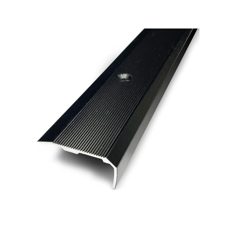 Nez de marche aluminium grande longueur 36 mm 1 pièce(s) intérieur et extérieur à visser aluminium tertiaire nez de marche strié 6v à visser 36 x 18 m