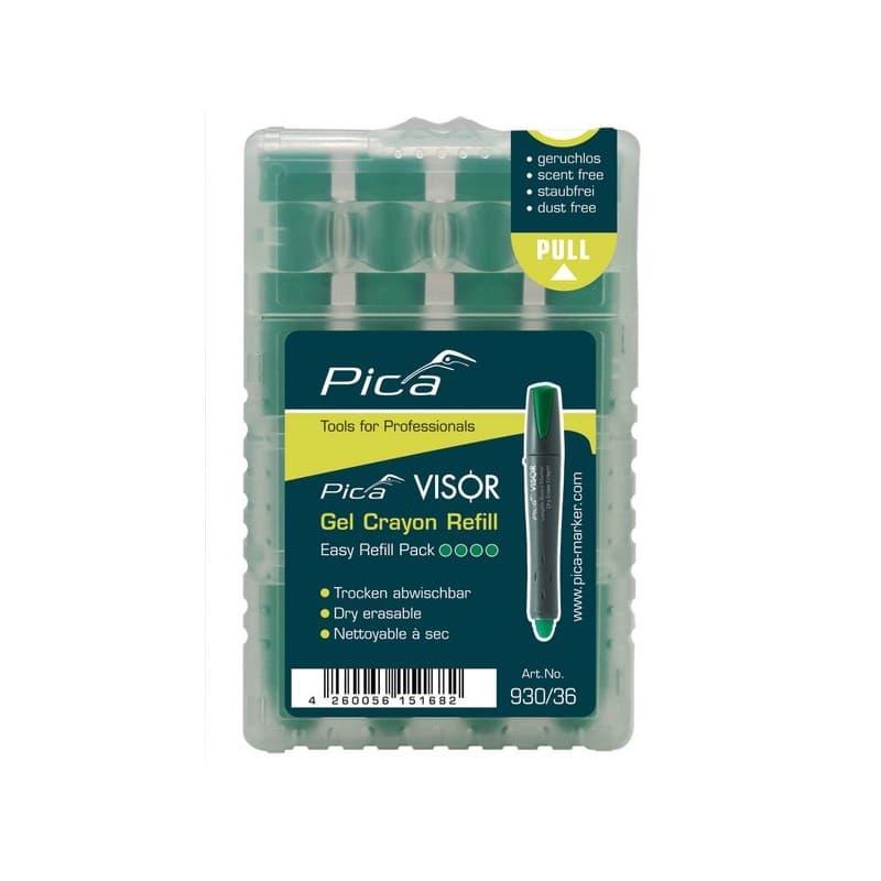 Mines de rechange pour marqueur effaçable mines effaçables - vert 1 étui(s) de 4 pièce(s) - pica marker