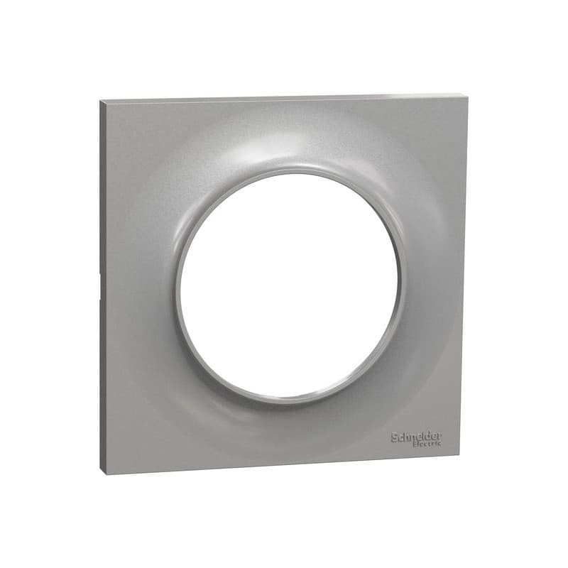 Plaque pour appareillage à encastrer odace plaque 1 poste odace aluminium 1 pièce(s) - schneider