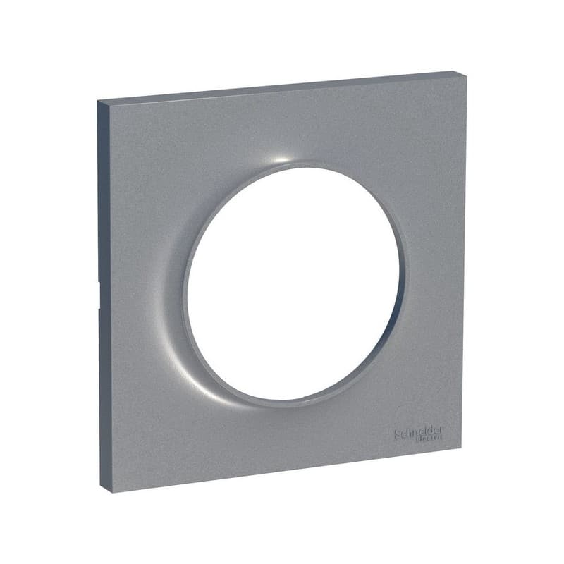 Plaque pour appareillage à encastrer odace plaque 1 poste odace aluminium 1 pièce(s) - schneider