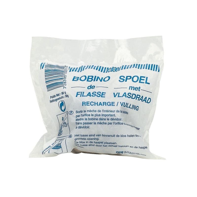 Filasse de lin en bobino 1 sachet(s) de 80 gramme(s) filasse de lin en recharge pour dévidoir - geb sas