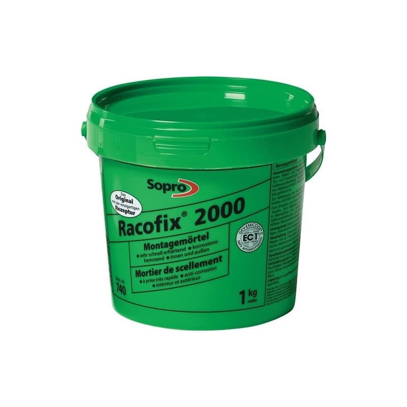 Mortier scellement racofix® 2000 1 mortier scellement racofix® 2000 1 3 séparat. pièce 1 kg 1 carton(s) de 16 pièce(s) - sopro
