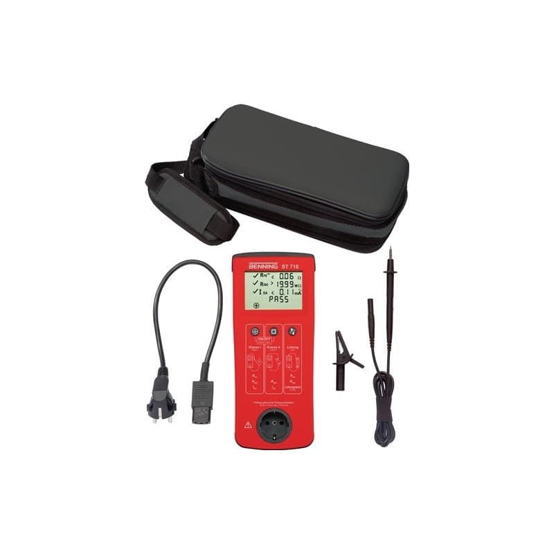 Testeur appareils st710 2500 échant/app contrôle/câble vérif 1 pièce(s) testeur appareils st710 2500 échant/app contrôle/câble vérif - benning