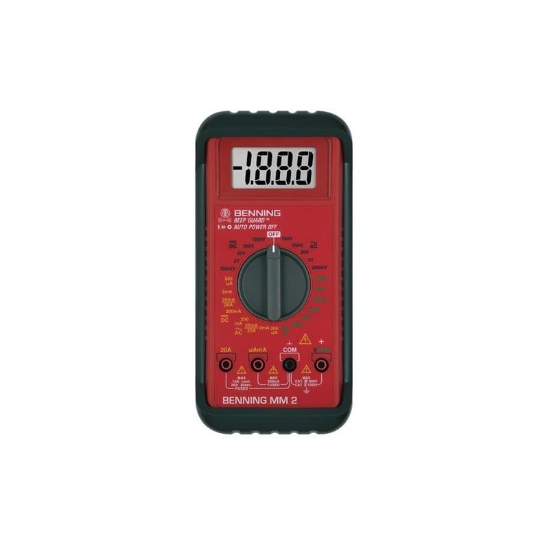 Multimètre mm 2 0,1 mv-750 v ac, 0,1 mv-1000 v dc 1 pièce(s) multimètre mm 2 0,1 mv-750 v ac, 0,1 mv-1000 v dc - benning