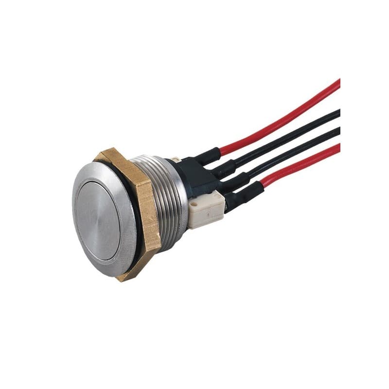 Bouton poussoir standard 1 pièce(s) bouton poussoir no/nf seul inox précâblé bnonfcab - cdvi