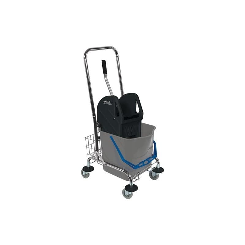 Chariot de nettoyage sprintus 1 pièce(s) chariot de nettoyage 1 seaux de 27 l, presse, corbeille - sprintus