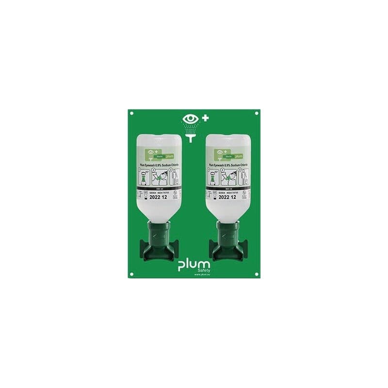 Station de douche oculaire plum 1 pièce(s) station de douche oculaire 2 x 0,5 l h290xl228xp80env. mm - plum