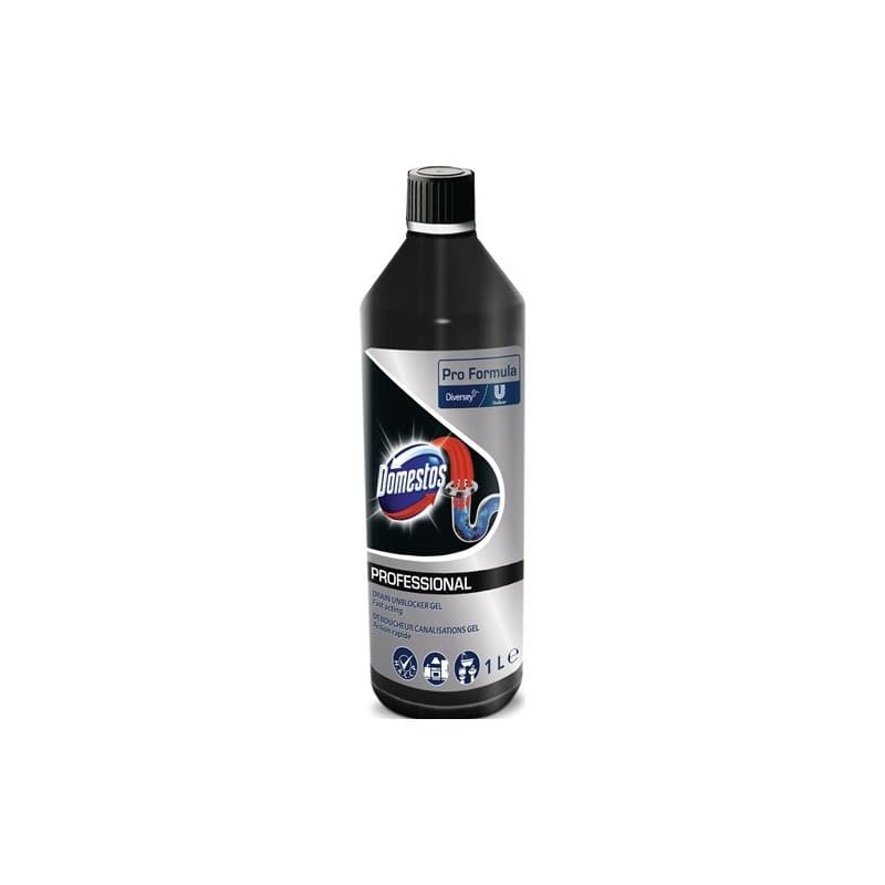 Nettoyant d égouts power-gel 1 l 1 carton(s) de 6 pièce(s) nettoyant d'égouts power-gel 1 l - domestos