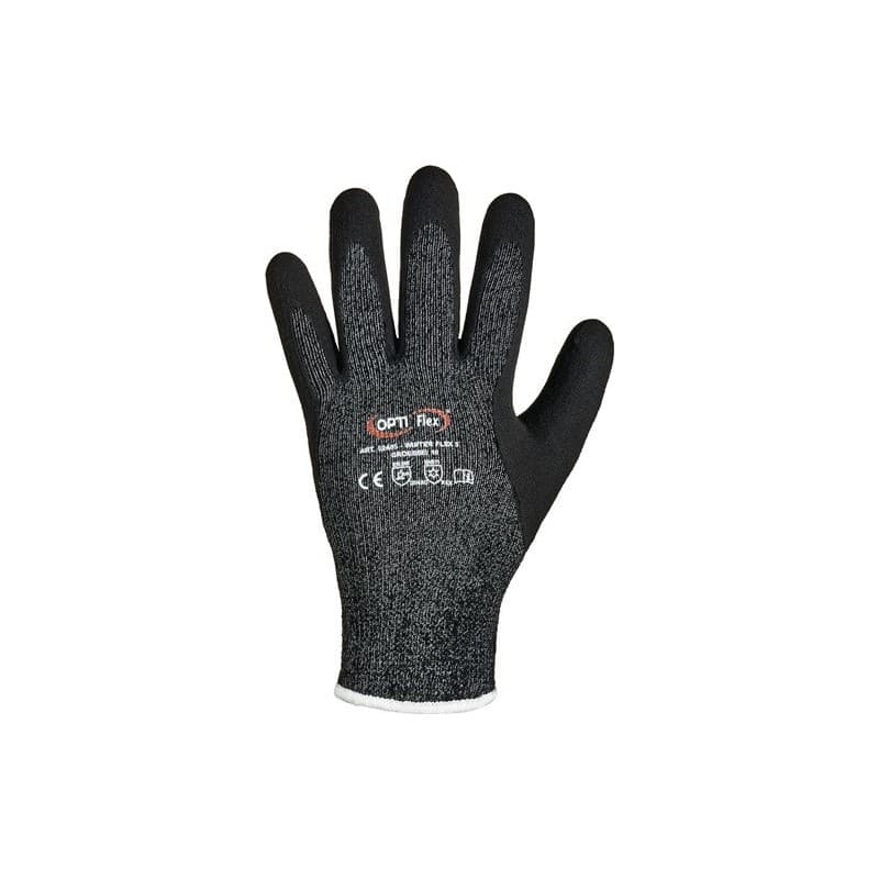 Lot gants de protection contre les coupures winter flex 5 optiflex 1 carton(s) de 12 paire(s) gants protection coupures winter flex 5 t9 gris/noir - o