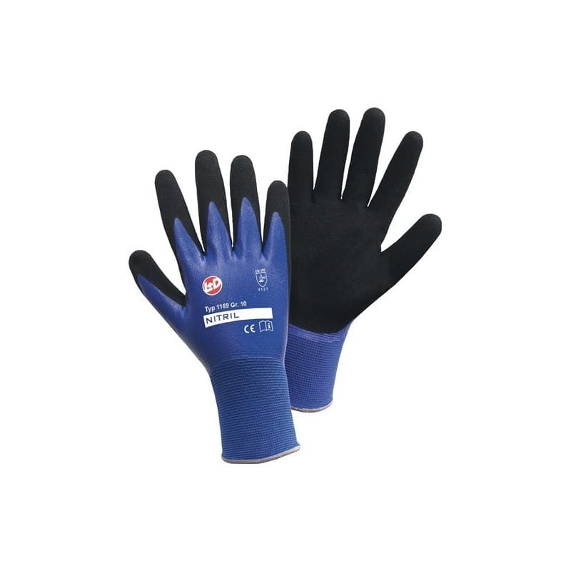 Lot gants nitril aqua leipold+döhle 1 carton(s) de 12 paire(s) gants nitril aqua taille 10 bleu/noir - leipold+döhle