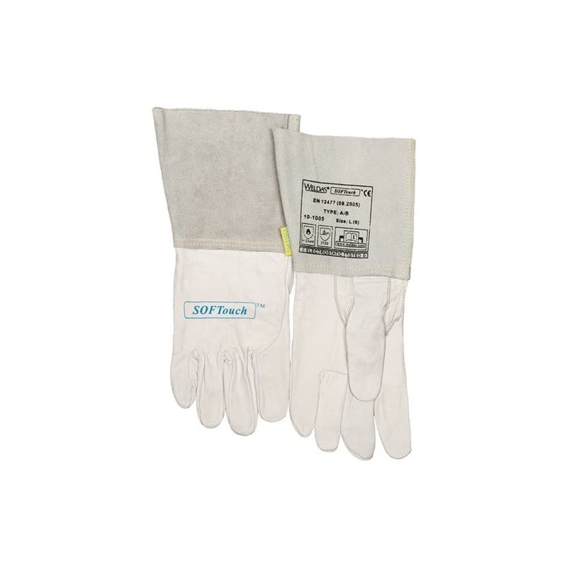 Lot gants de soudeur weldas 1 carton(s) de 5 paire(s) gants de soudeur taille xl (9,5) nature - weldas