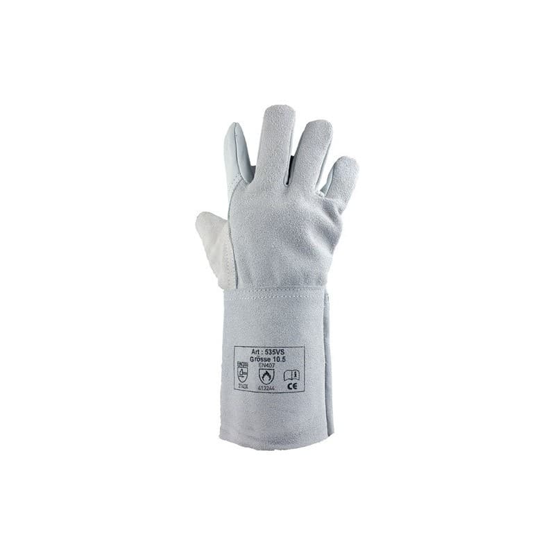 Gants de soudeur taille 10,5 naturel 1 carton(s) de 12 paire(s) gants de soudeur taille 10,5 naturel - asatex