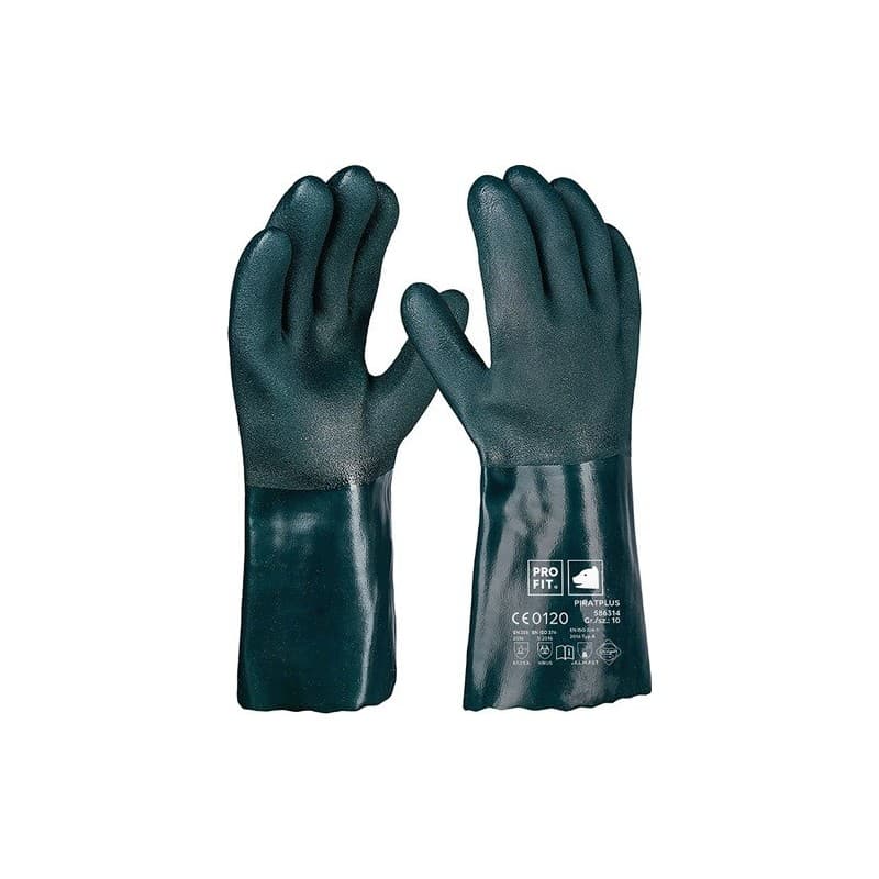 Lot gants protection ctre produits chimiques pirat pro fit 1 carton(s) de 12 paire(s) gants protection ctre produits chimiques pirat taille 10 vrt - p