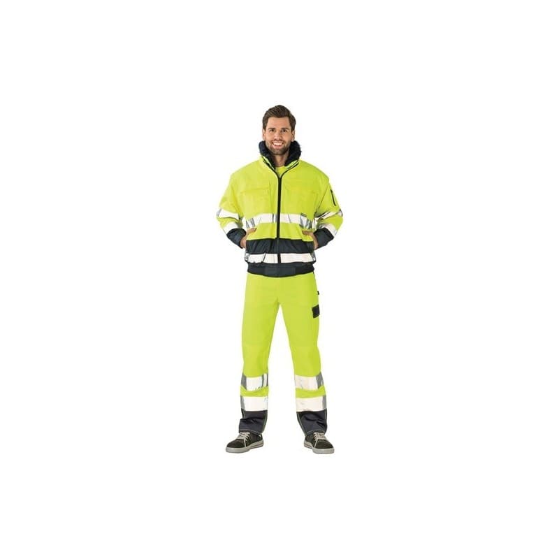 Veste confort de signalisation planam 1 pièce(s) veste confort signalisation txxl jaune/marine 100% pes - planam