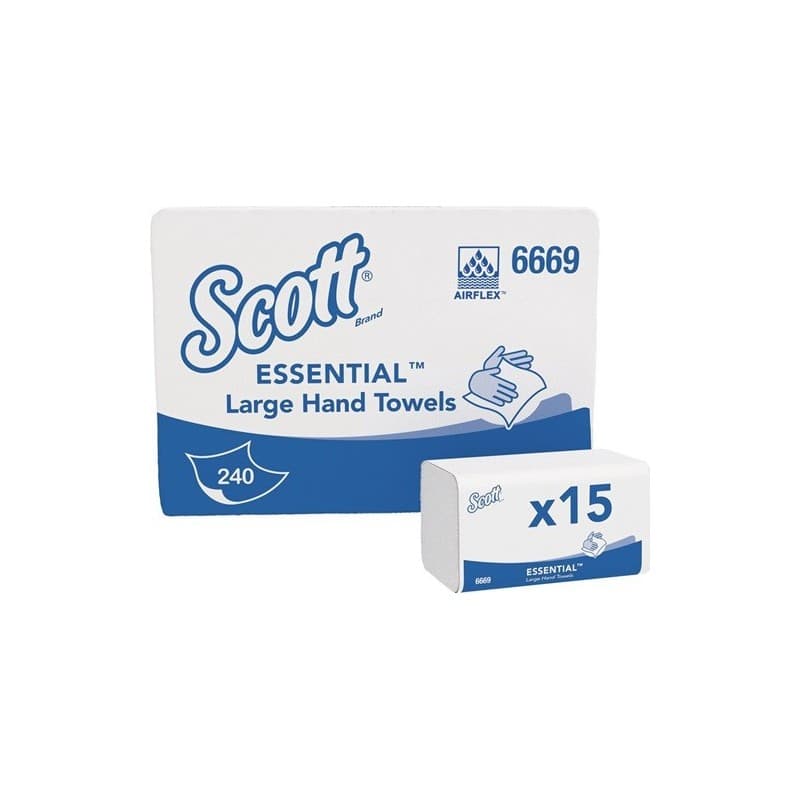 Serviette pliée 6669 1 couche blanche 1 carton(s) serviette pliée 6669 1 couche blanche - scott